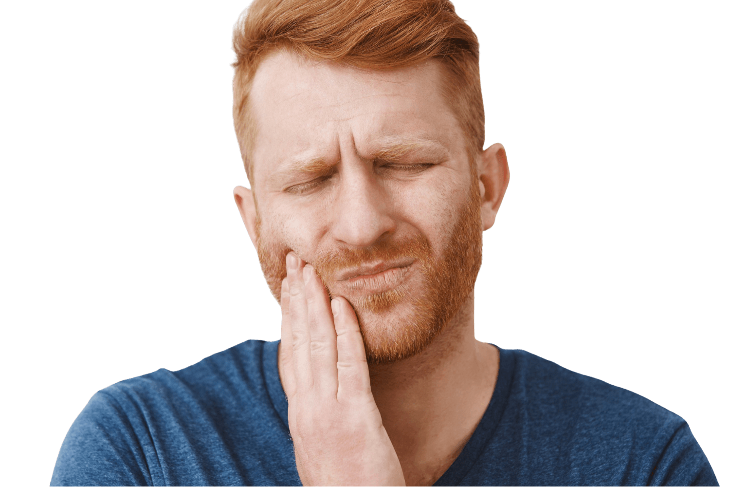Paciente com dor de dente precisando de atendimento de urgência